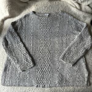 J.Jill Cotton Marble Knit Sweater